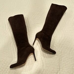 Tall brown suede boots size 9